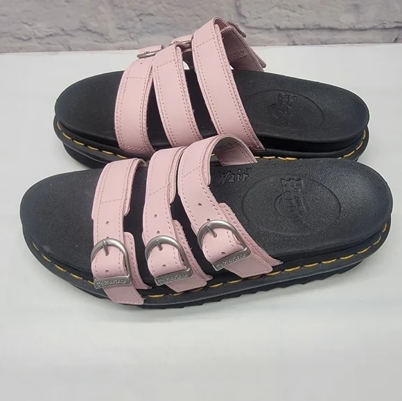 Dr. Martens Blaire Slide Sandals Pink Leather Women Size 7 US - Picture 3 of 7